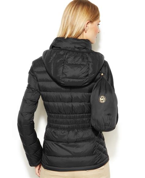 michael kors black puffer jacket|Michael Kors puffer jackets men's.